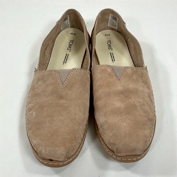 Toms Women's Blush Suede Espadrille Flats Moccasin Loafers, Size 9.5 W - Picture 2 of 9